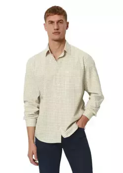 Рубашка с длинными рукавами Marc O'Polo "в клетку Виши", бежевый