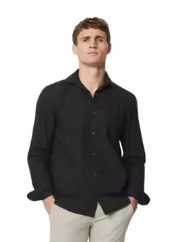 Рубашка с длинными рукавами Marc O'Polo из поплина Paper Touch, черный