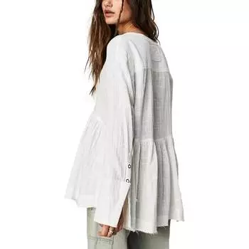 Рубашка с длинными рукавами Miles Away Babydoll женская Free People, белый