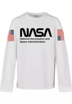 Рубашка с длинными рукавами Mister Tee "Mister Tee Men's Kids NASA Worm Longsleeve" Mistertee, белый