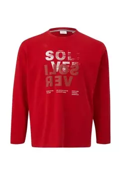 Рубашка с длинными рукавами MIT LABEL-PRINT s.Oliver, цвет chilirot