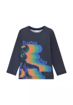Рубашка с длинными рукавами MIT UMLAUFENDEM GRAFIKPRINT s.Oliver, цвет navy