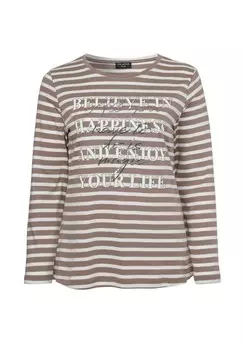 Рубашка с длинными рукавами Модная рубашка с длинными рукавами и пайетками VIA APPIA -DUE-, цвет Toffee / Ecru