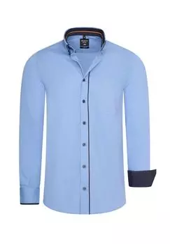 Рубашка с длинными рукавами модного контрастного дизайна RUSTY NEAL, синий