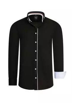 Рубашка с длинными рукавами модного контрастного дизайна RUSTY NEAL, черный