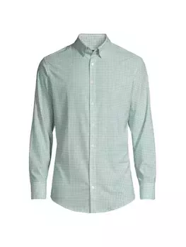 Рубашка с длинными рукавами Monaco с микроцветочным принтом Mizzen+Main, цвет deep sea micro floral