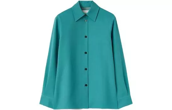 Рубашка с длинными рукавами на пуговицах JIL SANDER, синий
