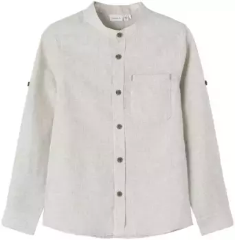 Рубашка с длинными рукавами Name It "NKMFISH LS SHIRT FF NOOS", цвет Brown Lentil