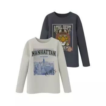 Рубашка с длинными рукавами Name It «NKMORINDO 2P LS TOP PB», цвет India Ink