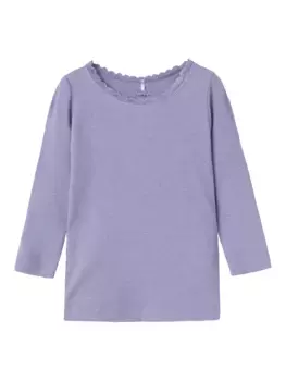 Рубашка с длинными рукавами Name It "NMFKAB LS TOP NOOS", цвет Heirloom Lilac Detail:Melange