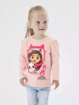 Рубашка с длинными рукавами Name It "NMFNESSIE GABBY LS TOP NOOS VDE", цвет Sepia Rose