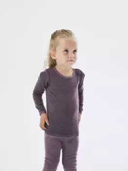 Рубашка с длинными рукавами Name It "NMFWANG WOOL NEEDLE LS TOP SOLID NOOS", из чистой шерсти мериноса, цвет Sparrow