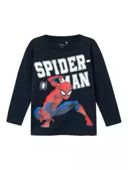 Рубашка с длинными рукавами Name It "NMMNAZA SPIDERMAN LS TOP NOOS MAR", цвет Dark Sapphire