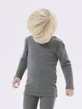 Рубашка с длинными рукавами Name It "NMMWANG WOOL NEEDLE LS TOP SOLID NOOS", из чистой мериносовой шерсти, цвет Mulled Basil