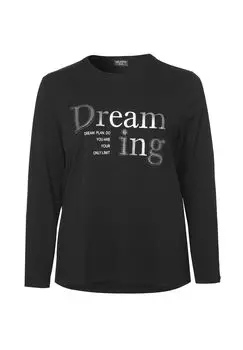 Рубашка с длинными рукавами Неброская рубашка с длинными рукавами и драгоценными камнями Via Appia -Due-, цвет Schwarz Multicolor