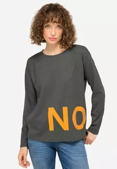 Рубашка с длинными рукавами NOW STATEMENT, RUNDHALS, OEKO-TEX LAURASN, цвет anthrazit melange