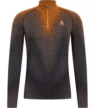 Рубашка с длинными рукавами облегающий крой черный гребешок с высоким воротником и длинными рукавами Odlo, желтый