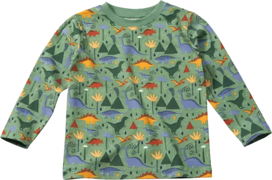 Рубашка с длинными рукавами Pro Climate с рисунком динозавра зеленая размер. 110 10шт ALANA