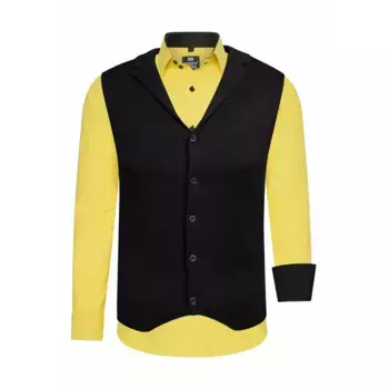 Рубашка с длинными рукавами Расти Нила, включая рубашку с длинными рукавами и жилет Rusty Neal, желтый