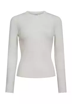 Рубашка с длинными рукавами, ребристая структура, женская Nmph, цвет Cloud Dancer