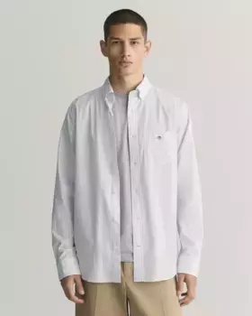 Рубашка с длинными рукавами "REG POPLIN STRIPE SHIRT" Gant, голубой