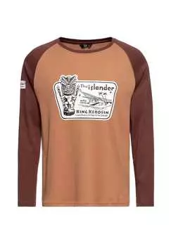 Рубашка с длинными рукавами реглан островитянин King Kerosin, цвет latte macchiato