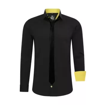 Рубашка с длинными рукавами Rusty Neal и галстуком, желтый