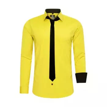 Рубашка с длинными рукавами Rusty Neal и галстуком, желтый