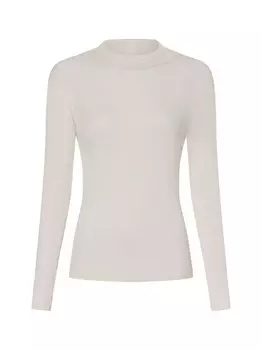 Рубашка с длинными рукавами с содержанием шерсти Ipuri Essentials, бежевый