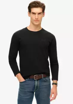 Рубашка с длинными рукавами Superdry "ESSENTIAL LOGO LONG SLEEVE TOP", черный