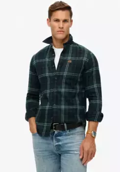 Рубашка с длинными рукавами Superdry "Рубашка в клетку Lumberjack из органического хлопка", цвет Frontier Check Navy
