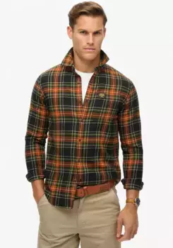 Рубашка с длинными рукавами Superdry "Рубашка в клетку Lumberjack из органического хлопка", черный