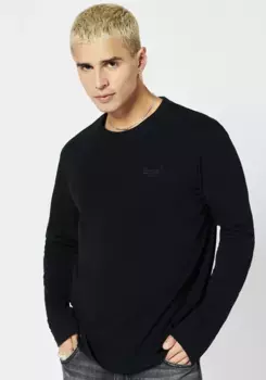 Рубашка с длинными рукавами Superdry "VINTAGE LOGO EMB LS T", черный
