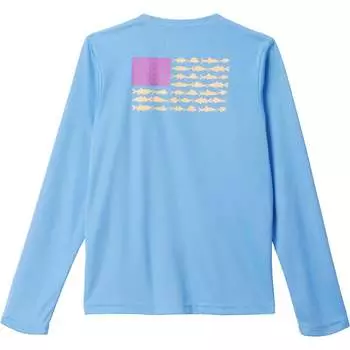 Рубашка с длинными рукавами terminal tackle pfg fish flag, для мальчиков Columbia, цвет white cap/pfg fish flag update