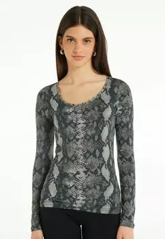 Рубашка с длинными рукавами Tezenis, цвет animal print w grigio stampa snake