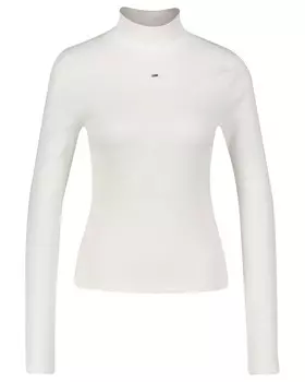 Рубашка с длинными рукавами tjw Essential с воротником-стойкой Tommy Jeans, белый