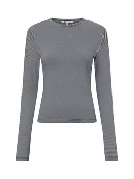 Рубашка с длинными рукавами tjw в тонкую полоску essential Tommy Jeans, черный
