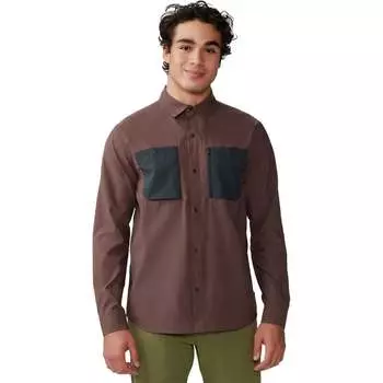 Рубашка с длинными рукавами trail sender Mountain Hardwear, цвет carob/dark storm