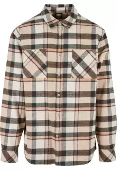 Рубашка с длинными рукавами URBAN CLASSICS " Urban Classics Men's Checked Mountain Shirt" (1 шт.), зеленый