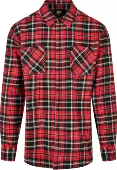 Рубашка с длинными рукавами URBAN CLASSICS " Urban Classics Men's Checked Roots Shirt" (1 шт.), черный