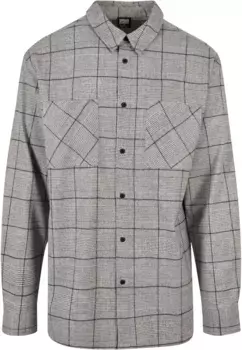 Рубашка с длинными рукавами URBAN CLASSICS " Urban Classics Men's Long Oversized Checked Greyish Shirt" (1 шт.), черный