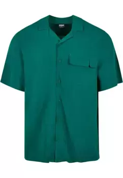 Рубашка с длинными рукавами URBAN CLASSICS " Urban Classics Men's Viscose Camp Shirt" (1 шт.), зеленый
