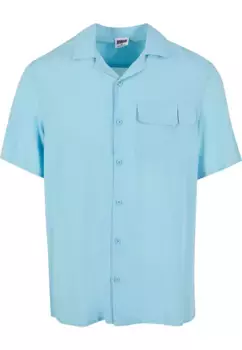 Рубашка с длинными рукавами URBAN CLASSICS " Urban Classics Men's Viscose Camp Shirt" (1 шт.), синий