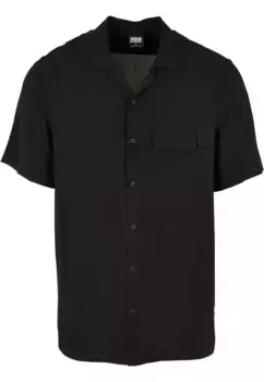 Рубашка с длинными рукавами URBAN CLASSICS " Urban Classics Men's Viscose Camp Shirt" (1 шт.), черный