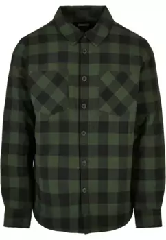 Рубашка с длинными рукавами URBAN CLASSICS " Urban Classics Men's Padded Check Flannel Shirt" (1 шт.), черный