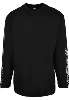 Рубашка с длинными рукавами URBAN CLASSICS " Urban Classics Мужская китайская символика Oversized LS", черный