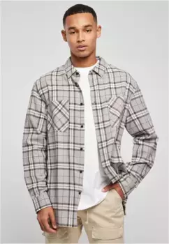 Рубашка с длинными рукавами URBAN CLASSICS " Urban Classics Men's Long Oversized Grey Check Shirt" (1 шт.), черный