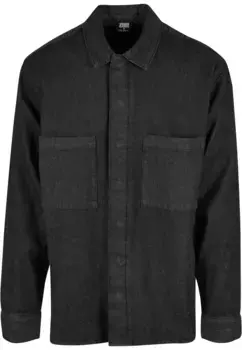 Рубашка с длинными рукавами URBAN CLASSICS " Urban Classics Men's Oversized Denim Pocket Shirt" (1 шт.), черный