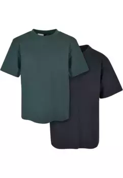 Рубашка с длинными рукавами URBAN CLASSICS " Urban Classics Men's Boys Tall Tee 2-Pack", синий