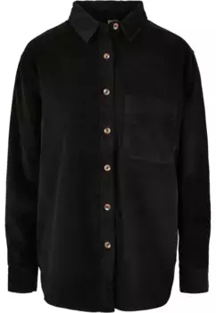 Рубашка с длинными рукавами URBAN CLASSICS " Urban Classics Ladies Corduroy Oversized Shirt" (1 шт.), черный